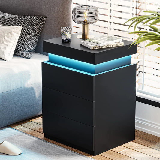 Modern Smart LED Charging Nightstand