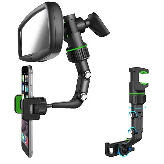 360° Retractable Rearview Phone Mount